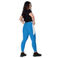 LAXUNIVERSE Navy Blue Crossover leggings with pockets