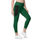 LAXUNIVERSE Forest Green Crossover leggings with pockets