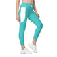 LAXUNIVERSE Dark Turquoise Crossover leggings with pockets