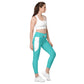 LAXUNIVERSE Dark Turquoise Crossover leggings with pockets