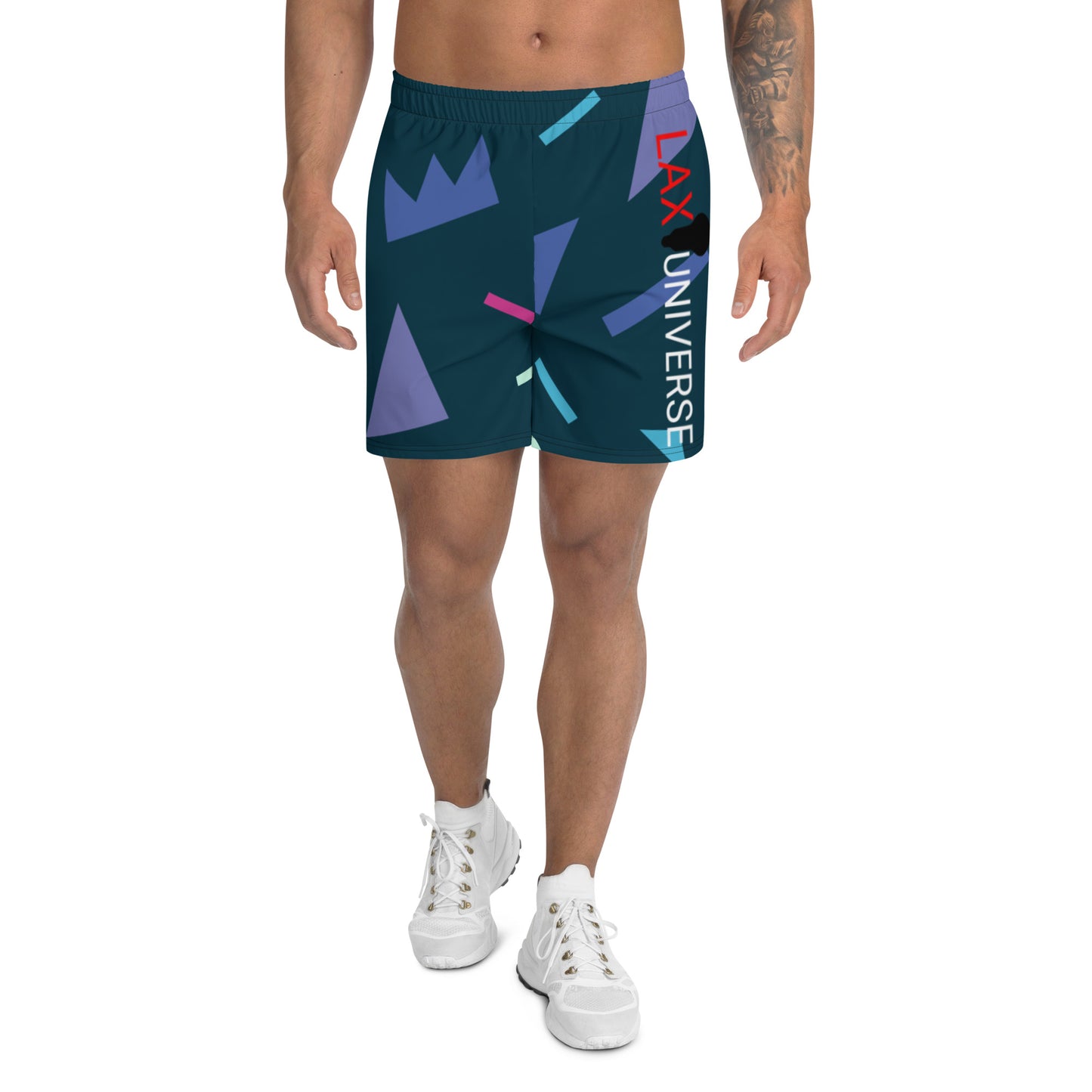 LAXUNIVERSE MIXUP Men's Athletic Long Shorts