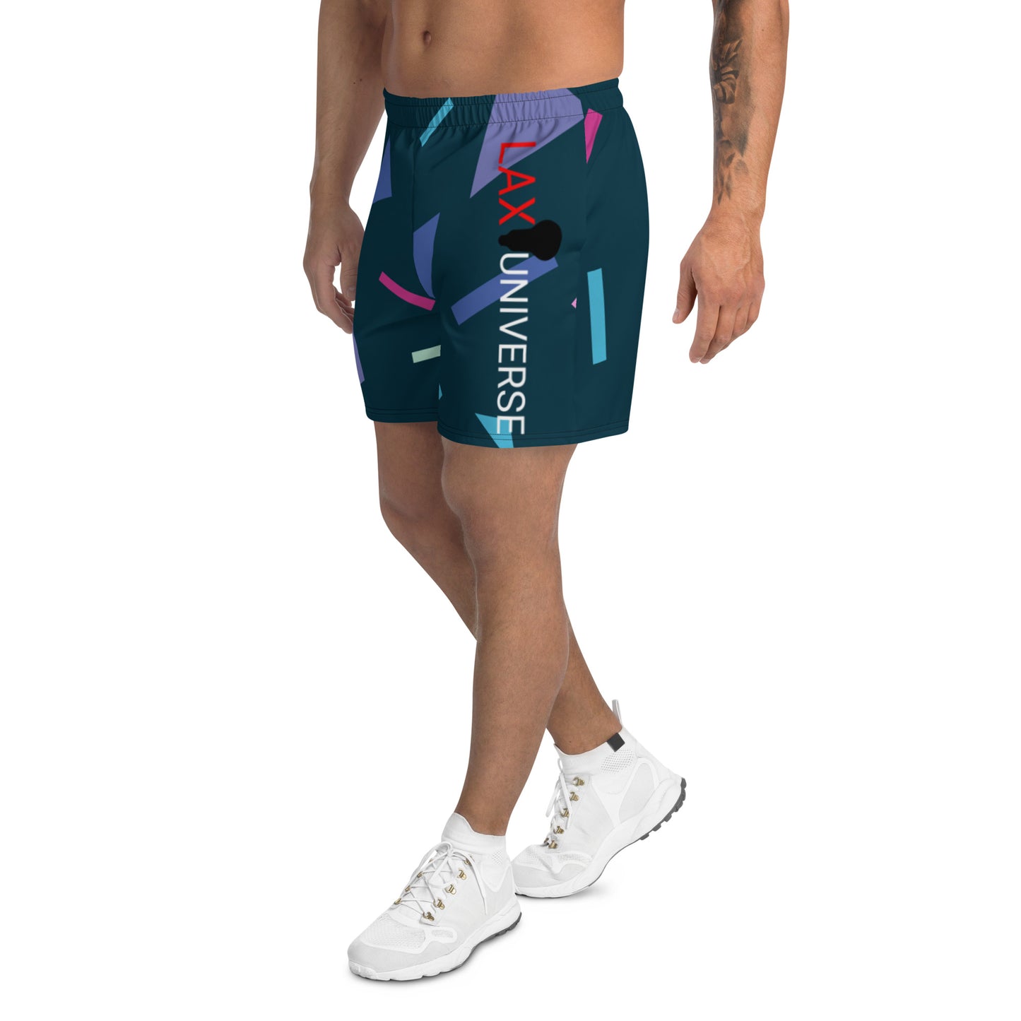 LAXUNIVERSE MIXUP Men's Athletic Long Shorts