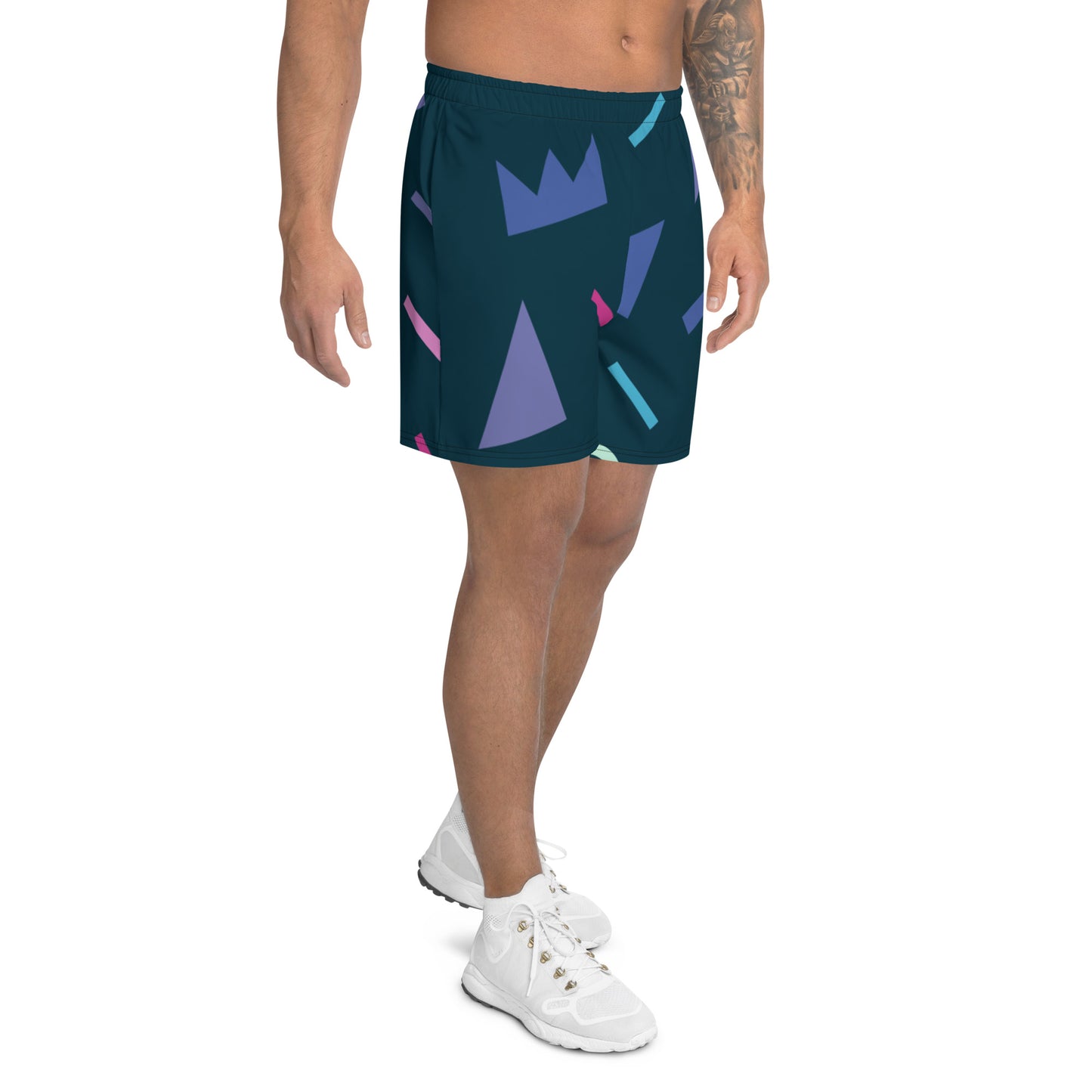 LAXUNIVERSE MIXUP Men's Athletic Long Shorts