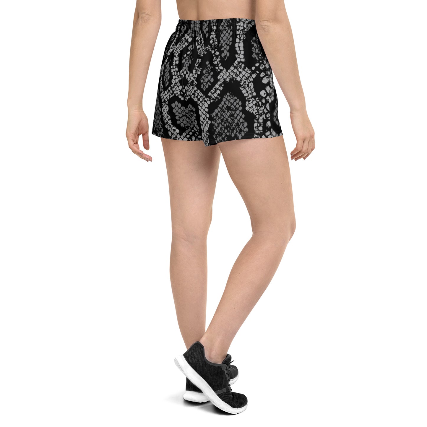 LAXUNIVERSE BLACK SNAKE Women's Athletic Shorts