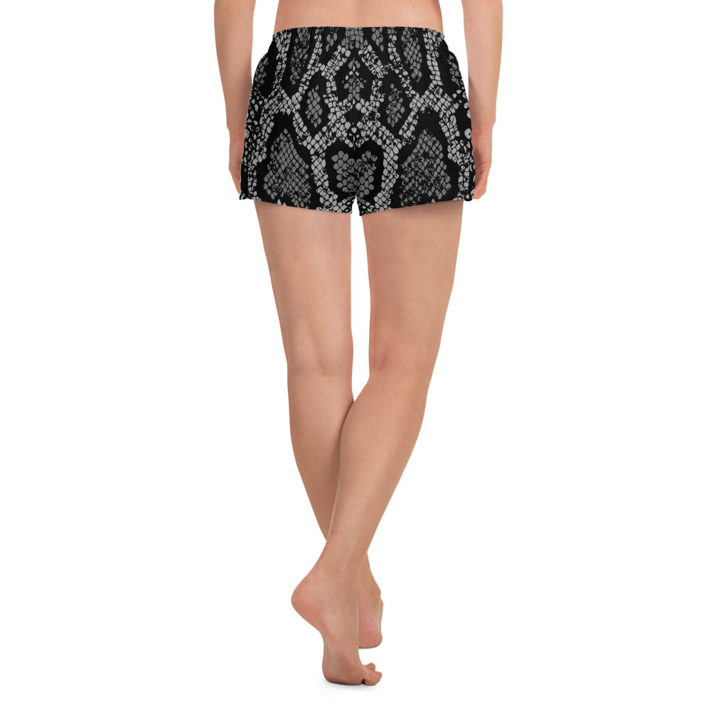 LAXUNIVERSE BLACK SNAKE Women's Athletic Shorts
