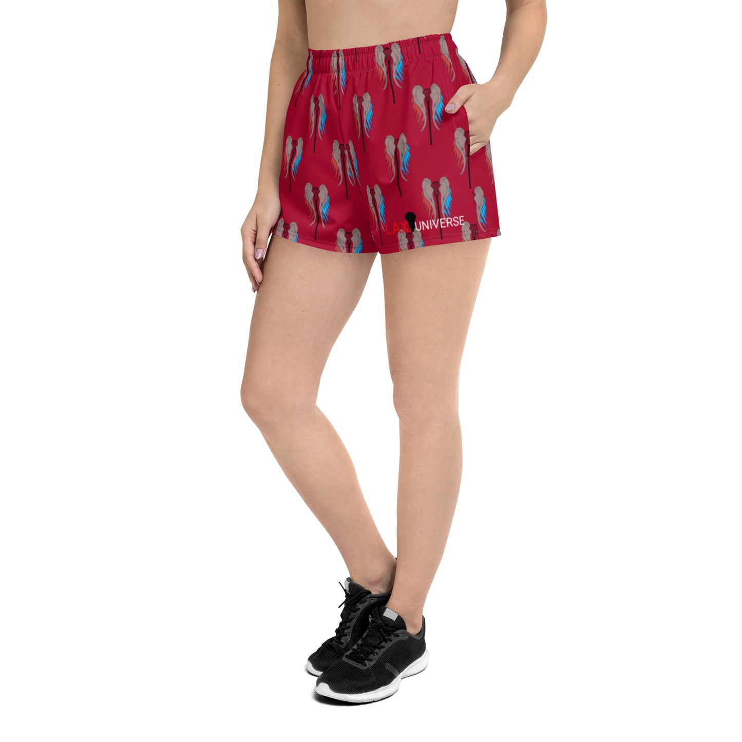 LAXUNIVERSE WINGS Carmine  Athletic Short Shorts