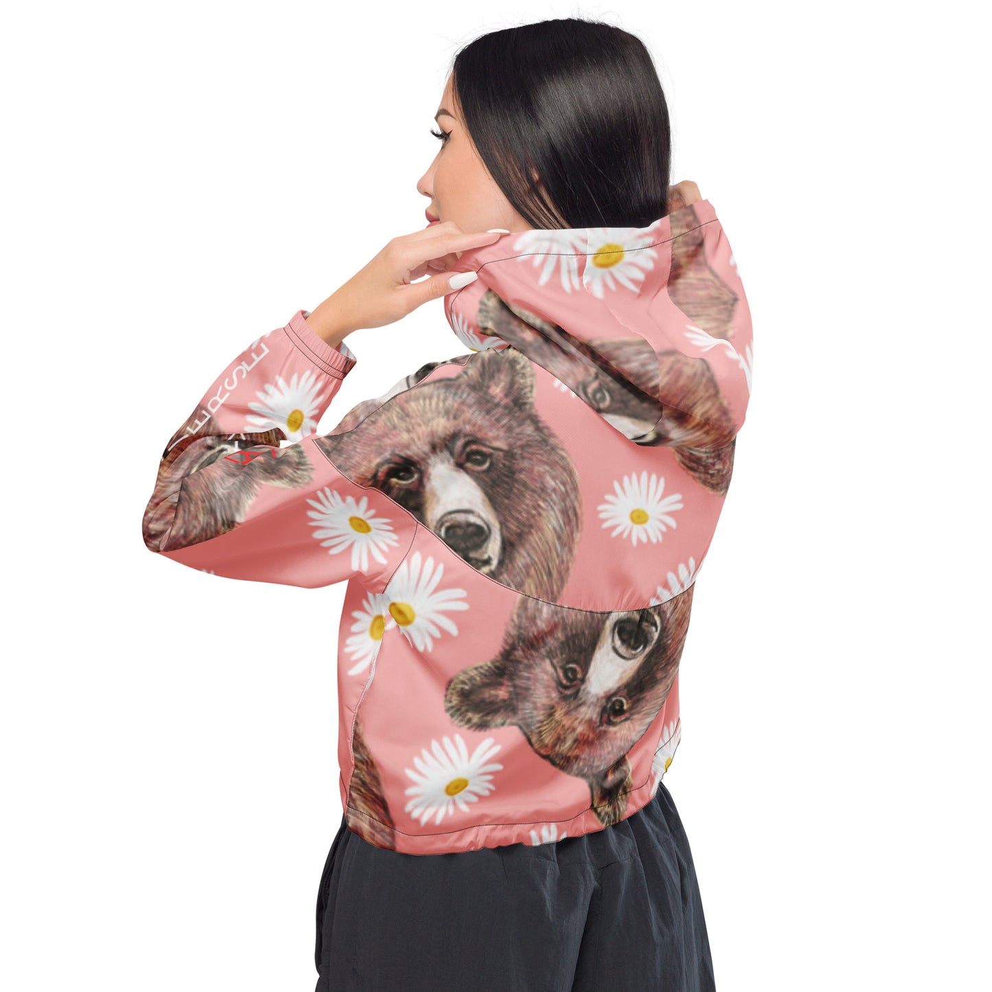 LAXUNIVERSE BEAR Women’s cropped windbreaker