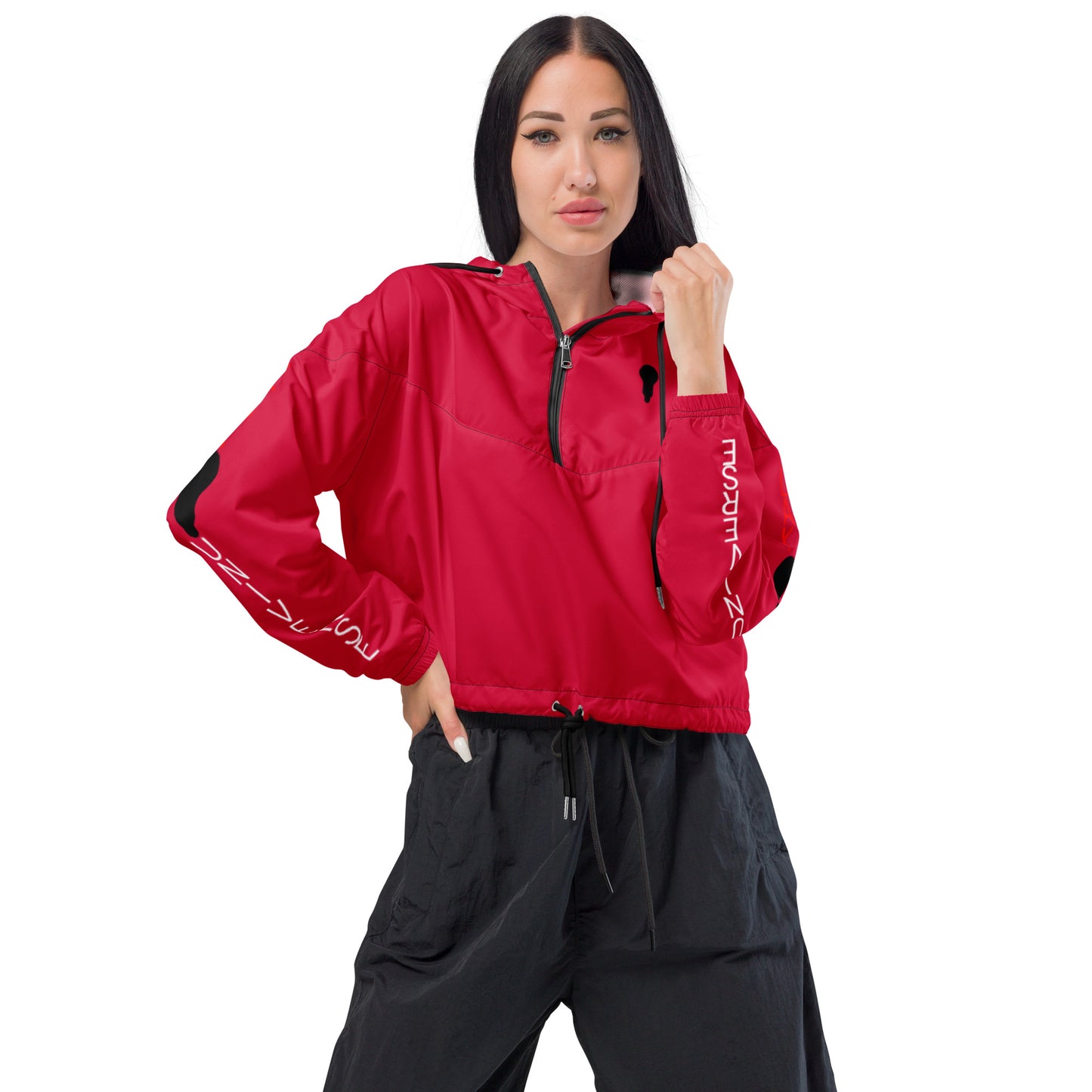 LAXUNIVERSE WINGS Crimson Women’s cropped windbreaker