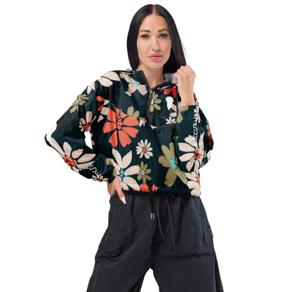 LAXUNIVERSE FLOWERS Women’s cropped windbreaker