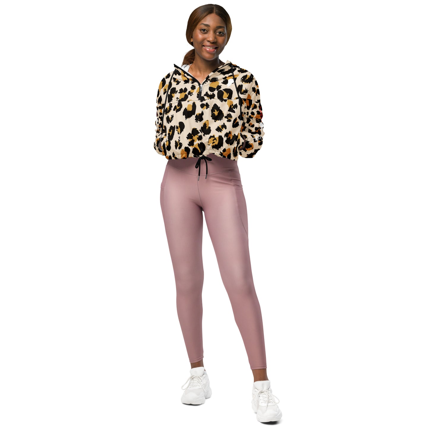 LAXUNIVERSE CHEETAH PRINT Women’s cropped windbreaker