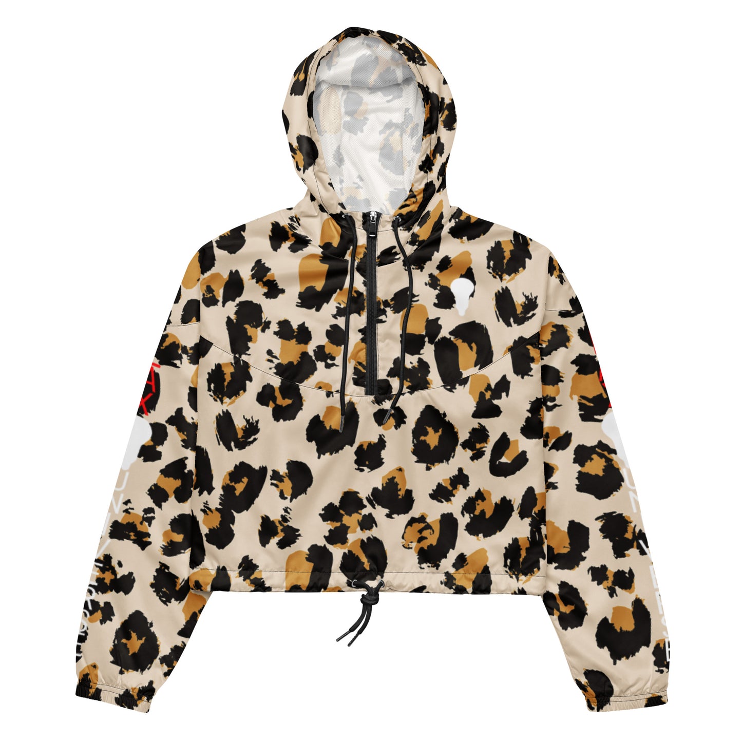 LAXUNIVERSE CHEETAH PRINT Women’s cropped windbreaker