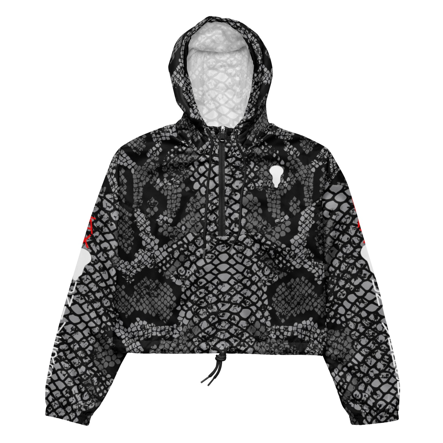 LAXUNIVERSE BLACK SNAKE Women’s cropped windbreaker