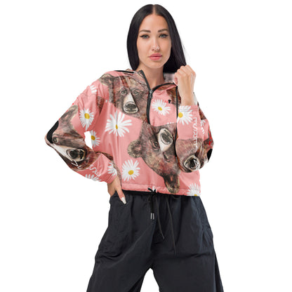 LAXUNIVERSE BEAR Women’s cropped windbreaker