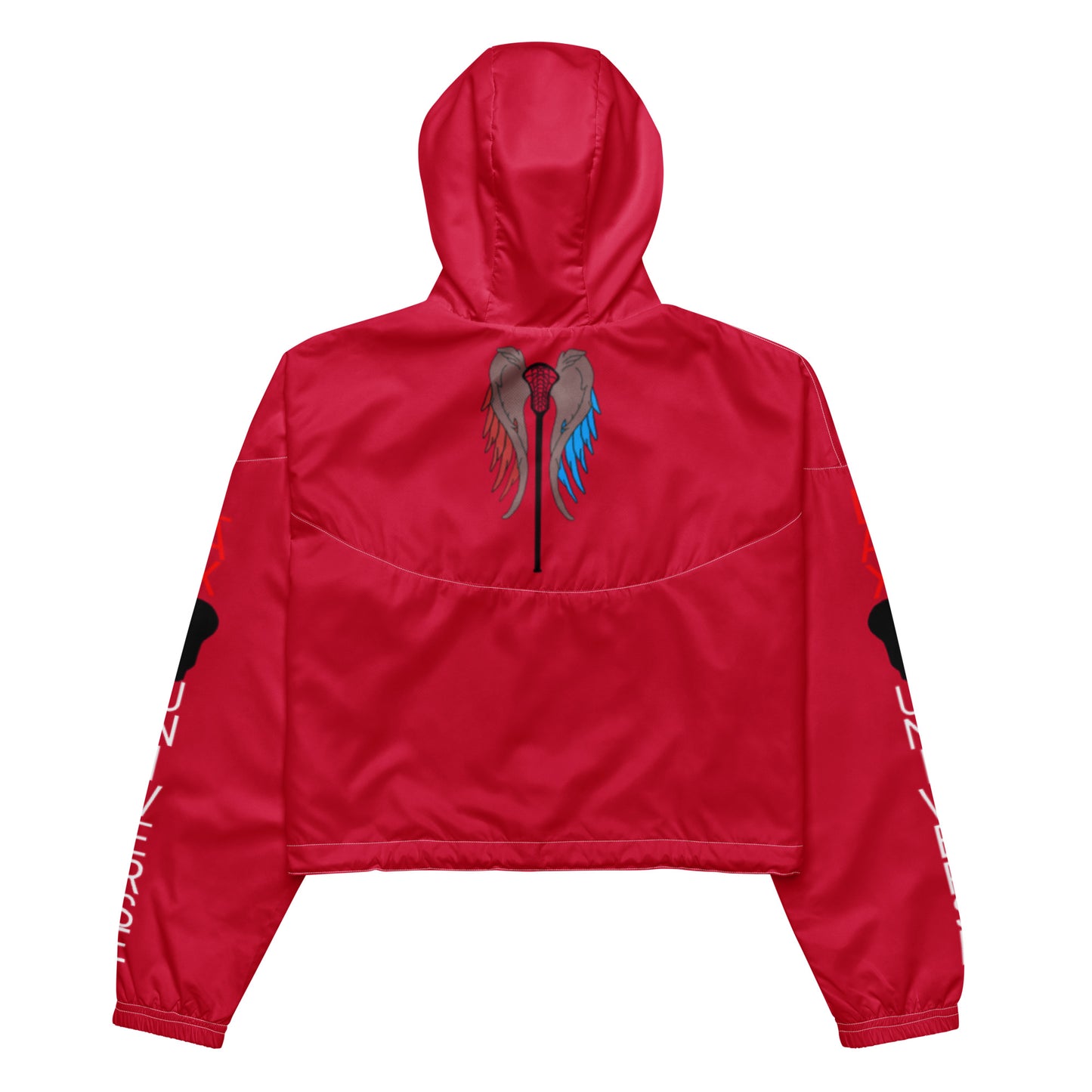 LAXUNIVERSE WINGS Crimson Women’s cropped windbreaker