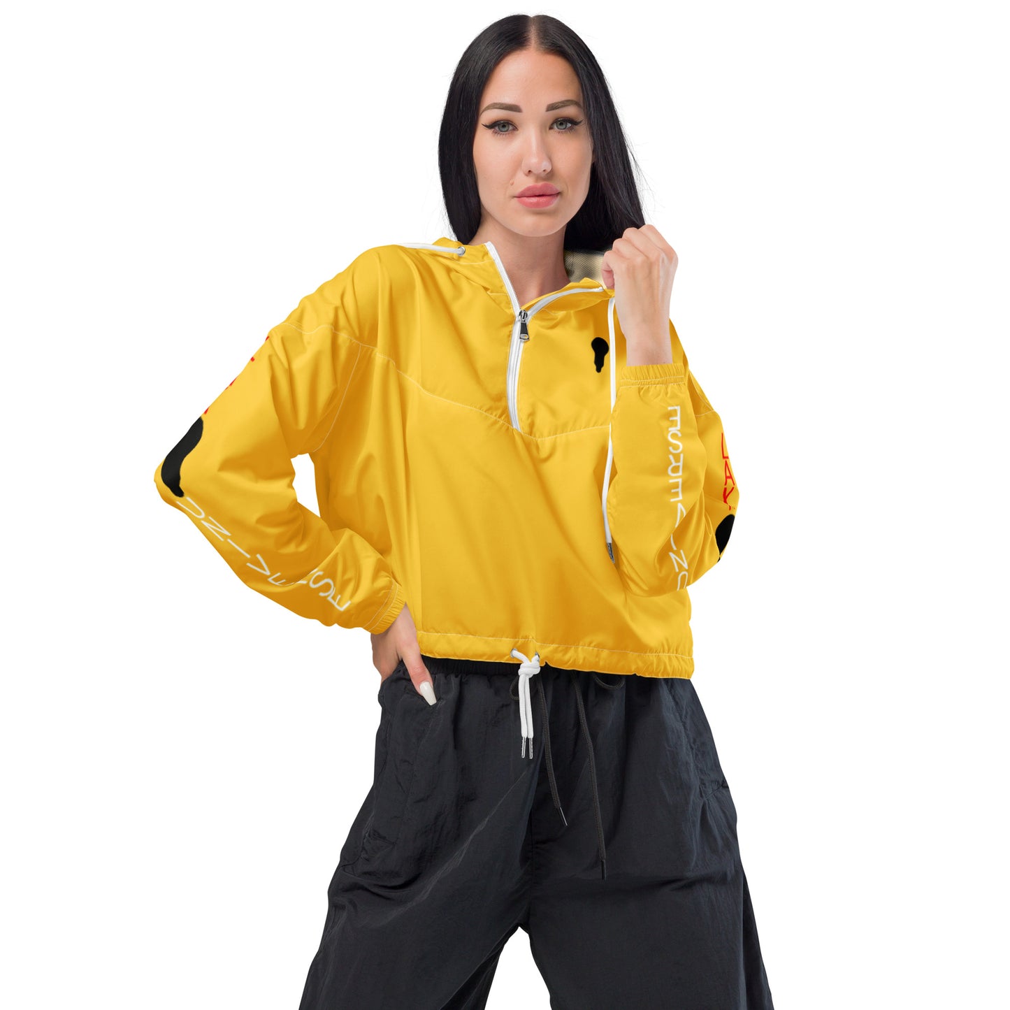 LAXUNIVERSE WINGS YellowWomen’s cropped windbreaker