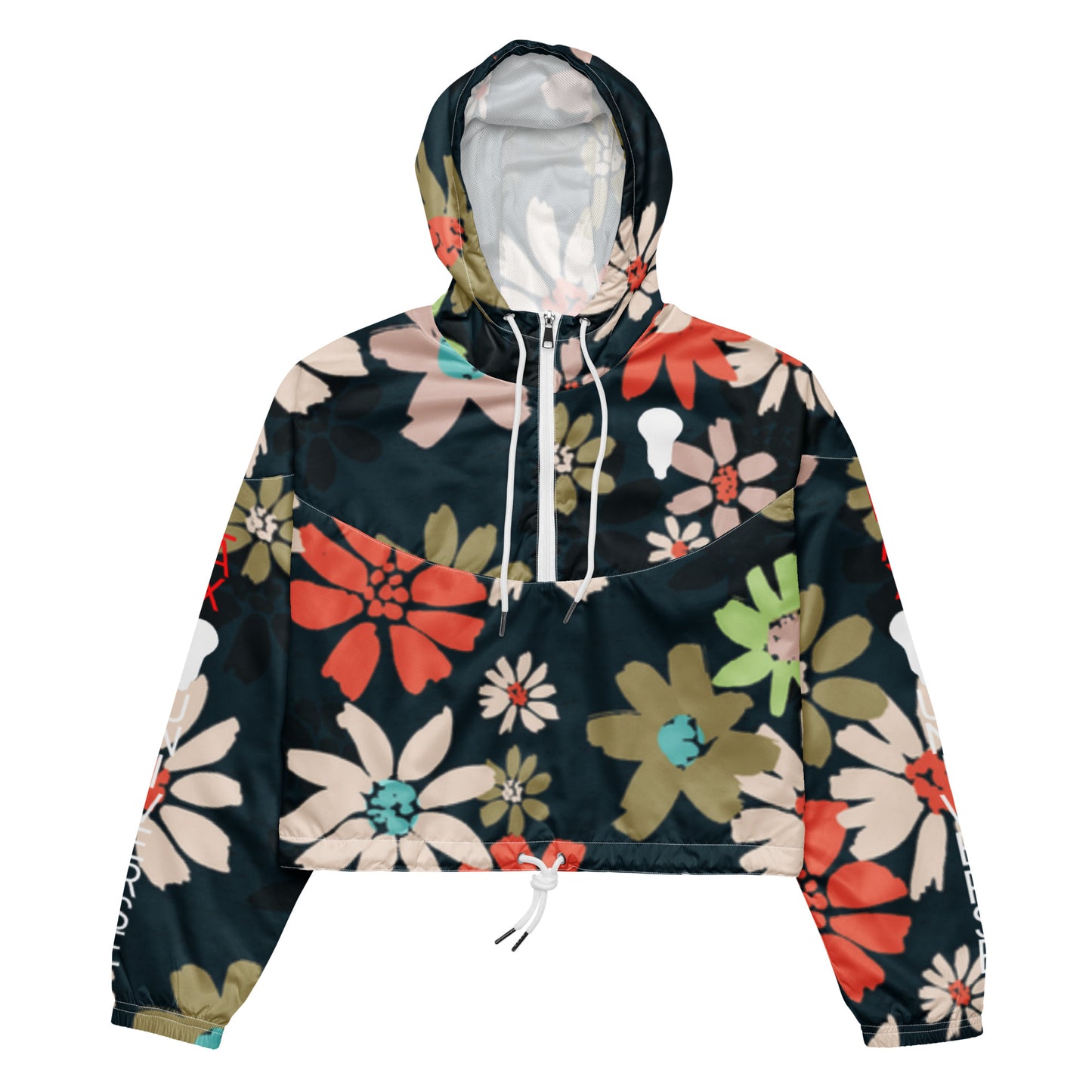 LAXUNIVERSE FLOWERS Women’s cropped windbreaker