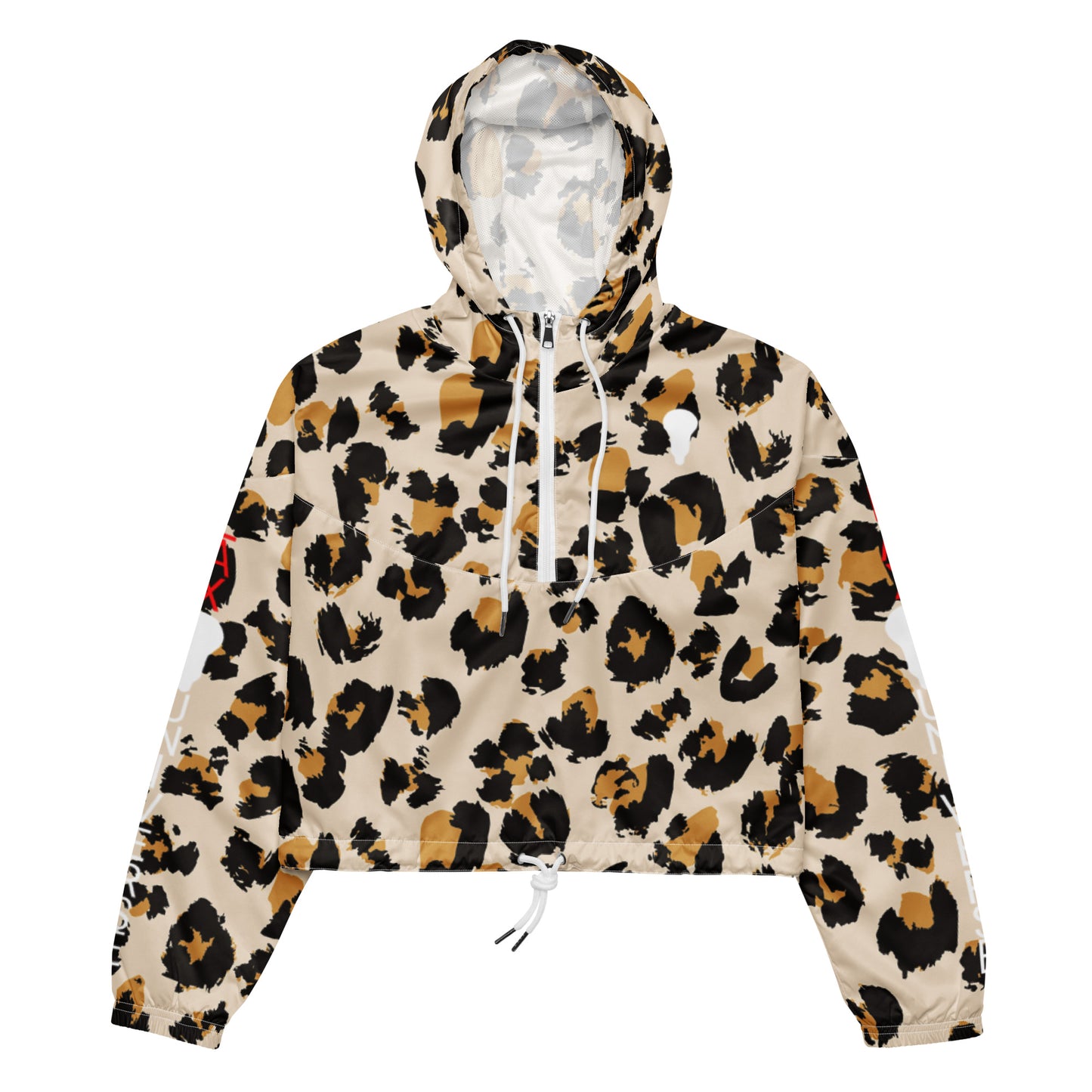 LAXUNIVERSE CHEETAH PRINT Women’s cropped windbreaker