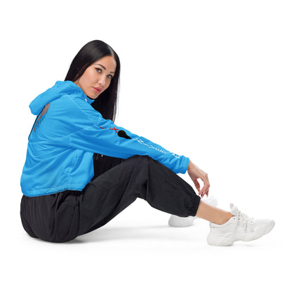 LAXUNIVERSE WINGS Deep Sky BlueWomen’s cropped windbreaker