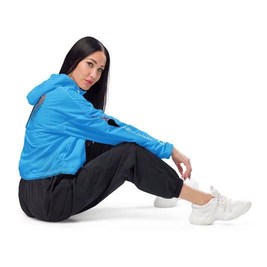 LAXUNIVERSE WINGS Deep Sky BlueWomen’s cropped windbreaker