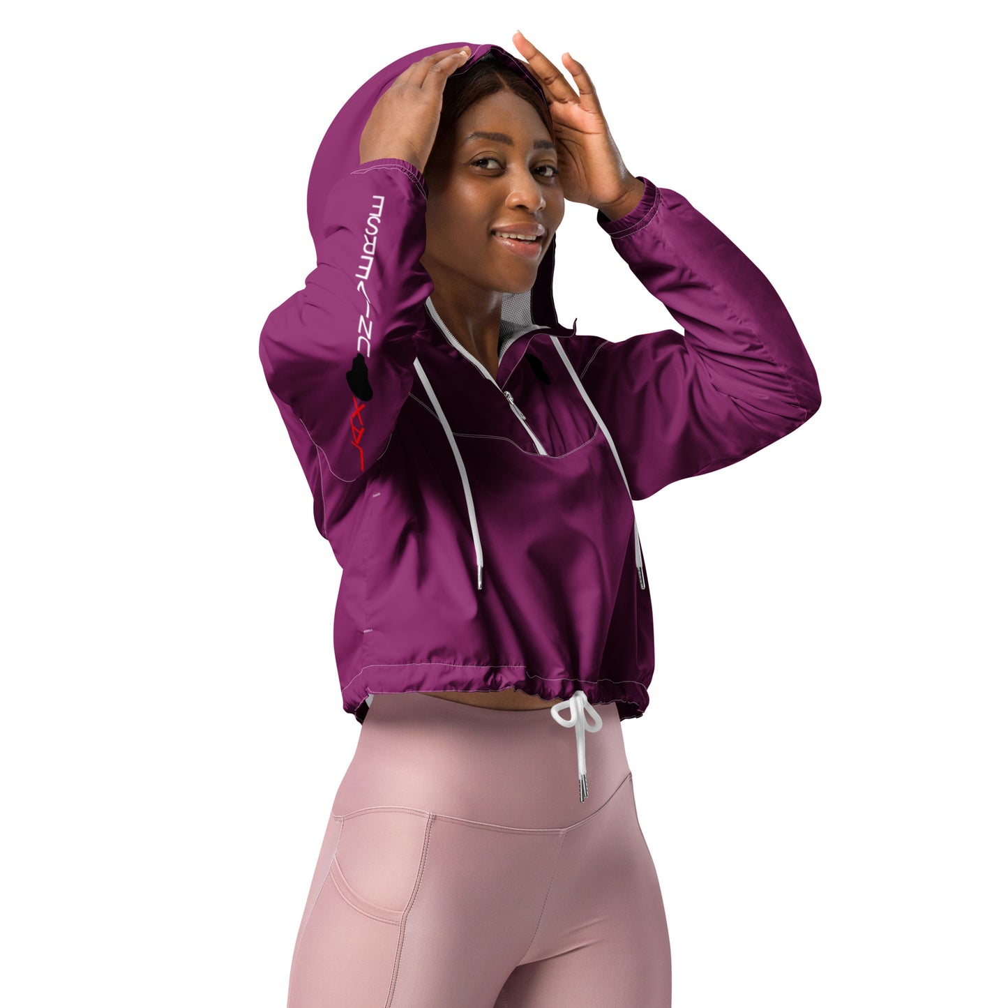 LAXUNIVERSE WINGS Eggplant Women’s cropped windbreaker