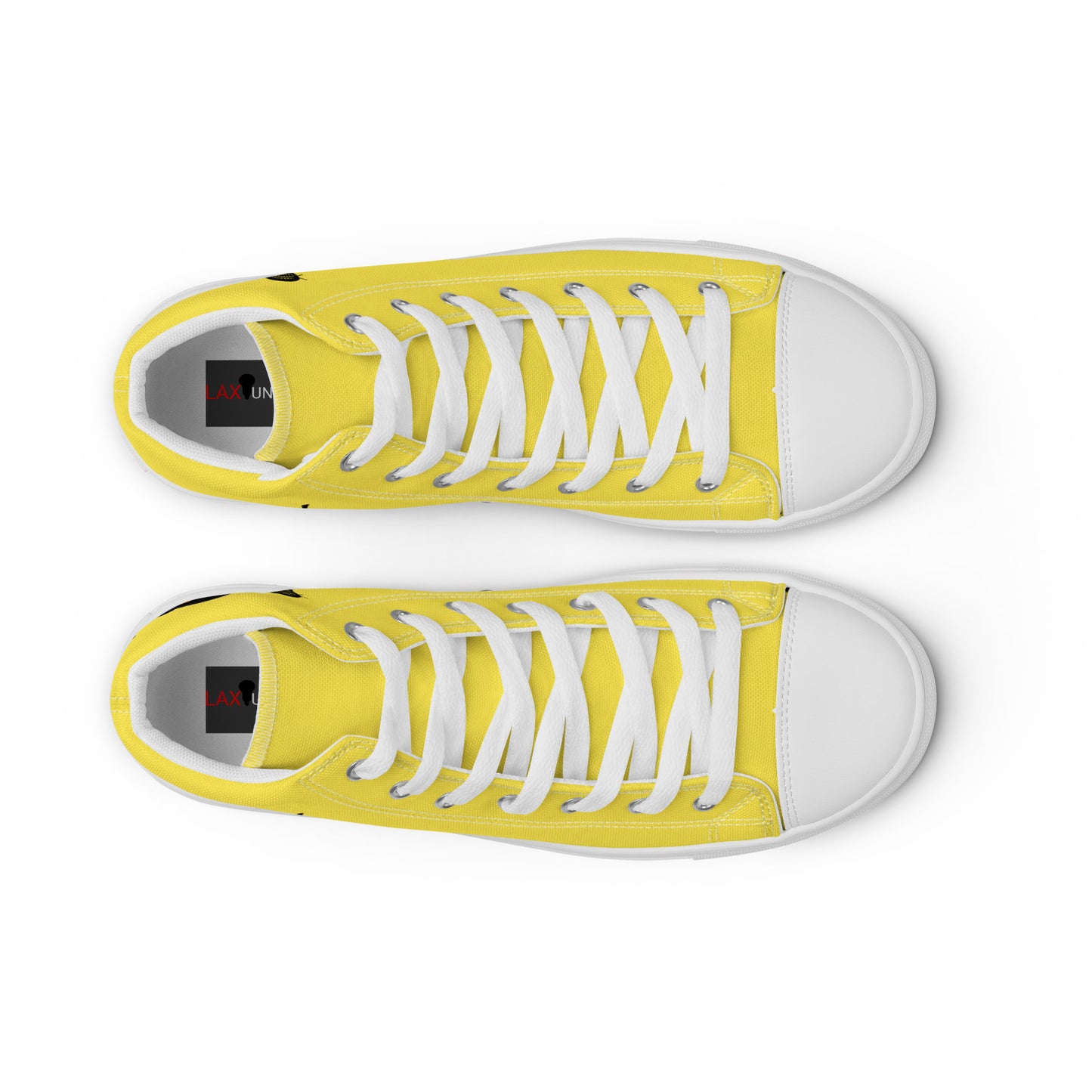 LAXMONKEY Men’s Yellow high top canvas shoes