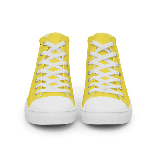 LAXMONKEY Men’s Yellow high top canvas shoes