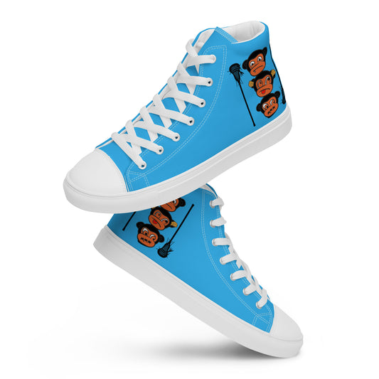 LAXMONKEY DEEP SKY BLUE Men’s high top canvas shoes