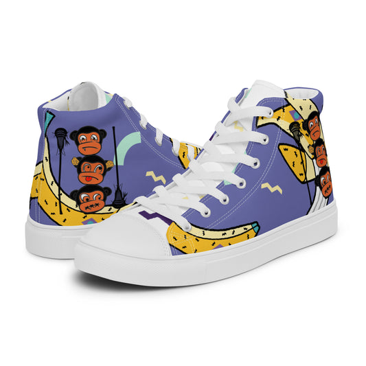 LAXMONKEY BANANA Men’s high top canvas shoes