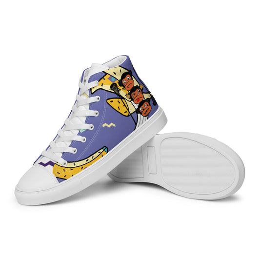 LAXMONKEY BANANA Men’s high top canvas shoes