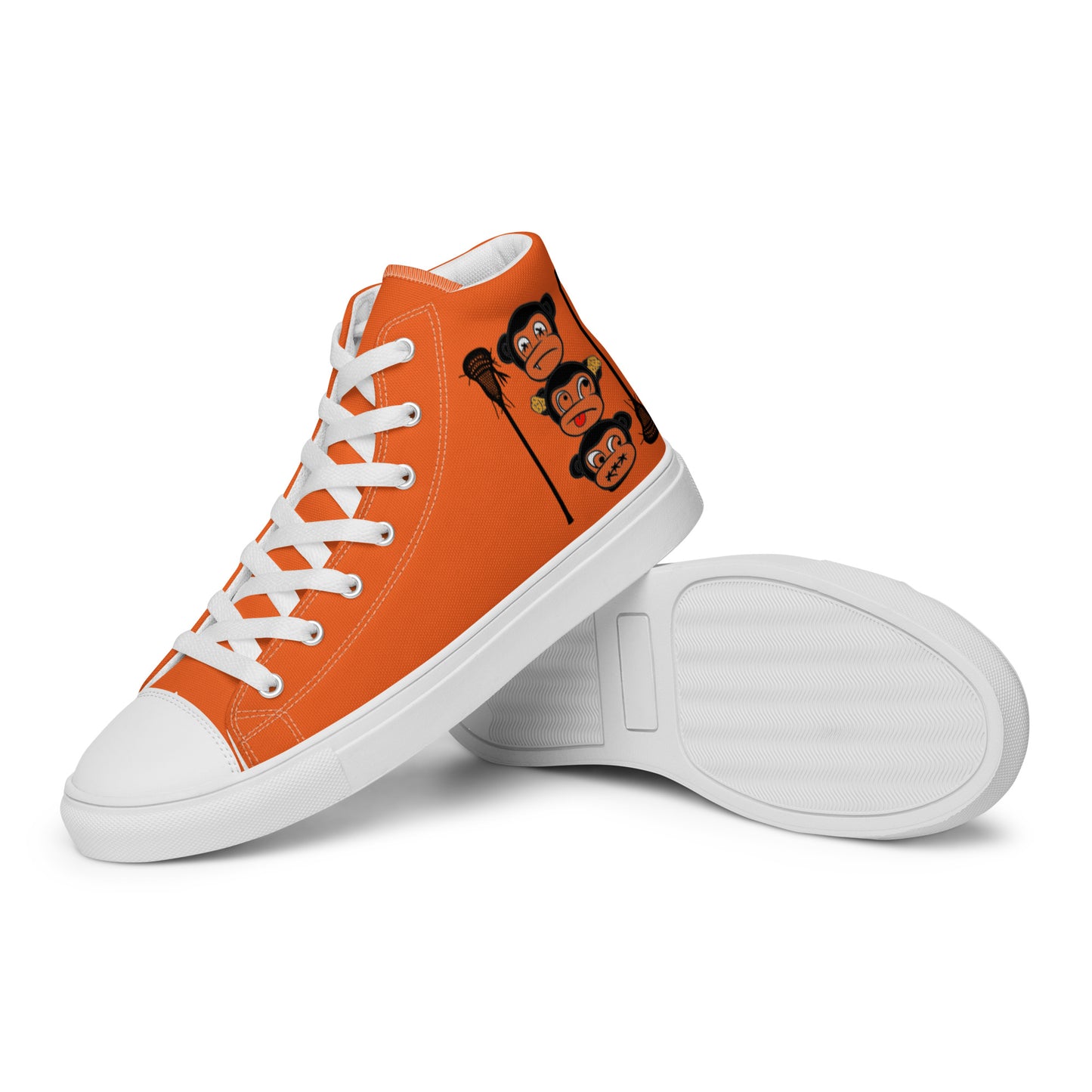 LAXMONKEY Men’s Orange high top canvas shoes