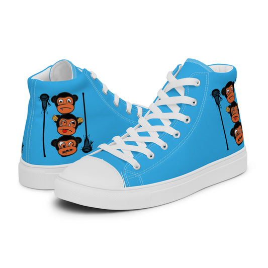 LAXMONKEY DEEP SKY BLUE Men’s high top canvas shoes