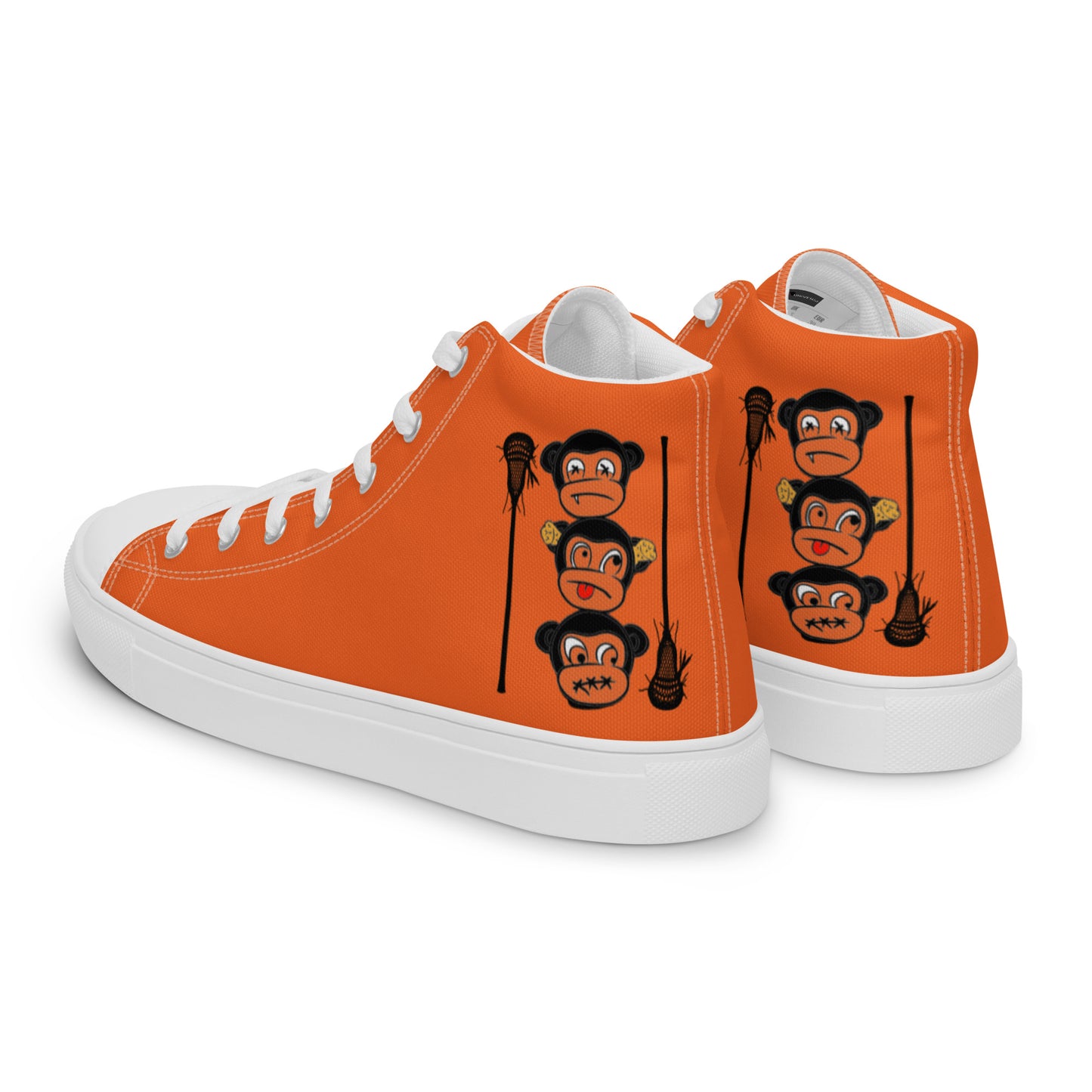 LAXMONKEY Men’s Orange high top canvas shoes