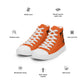 LAXMONKEY Men’s Orange high top canvas shoes