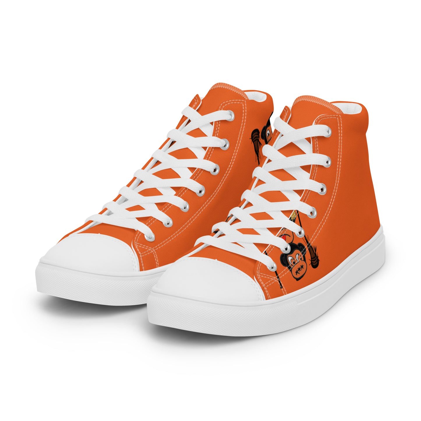 LAXMONKEY Men’s Orange high top canvas shoes