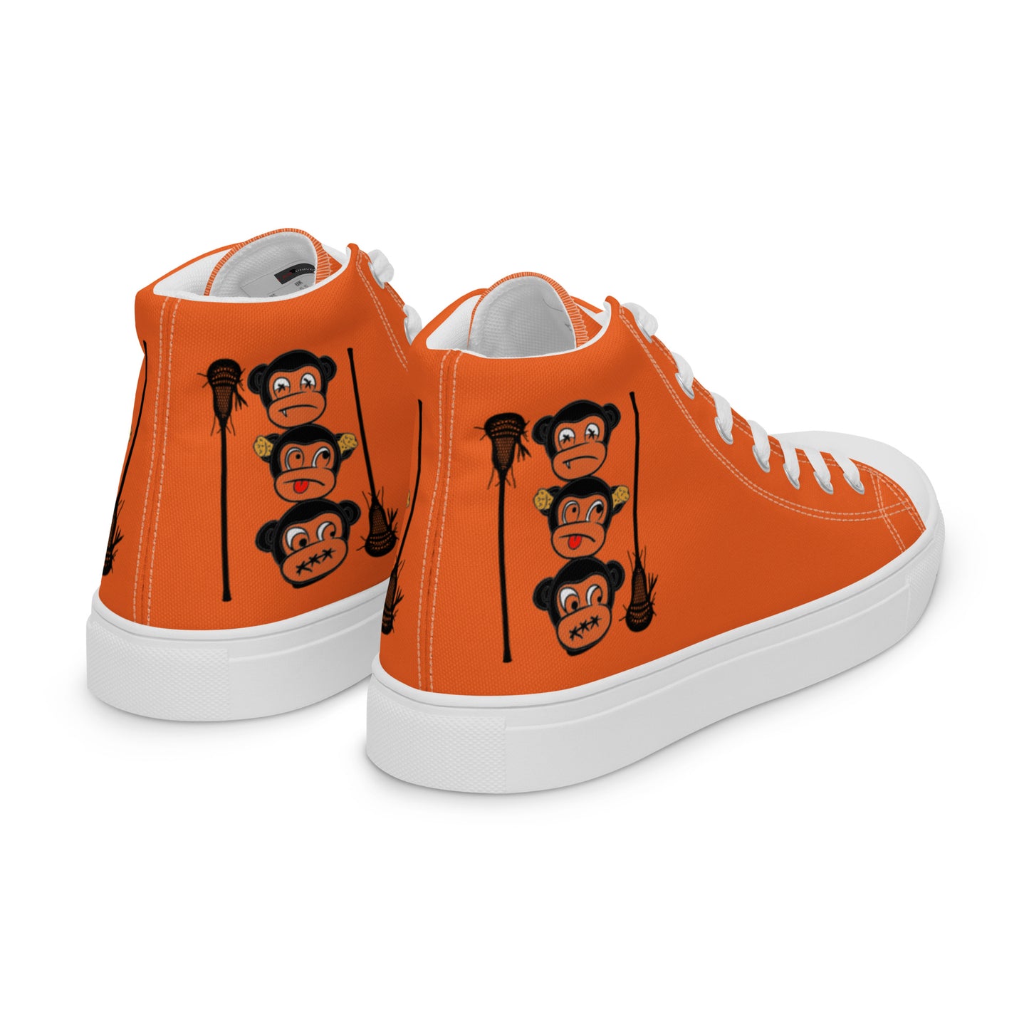 LAXMONKEY Men’s Orange high top canvas shoes