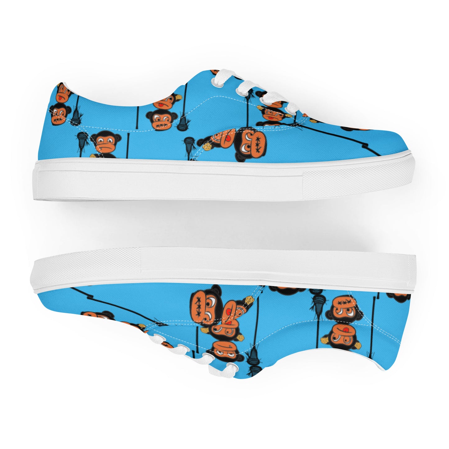 LAXMONKEY DEEP SKY BLUE Men’s lace-up canvas shoes