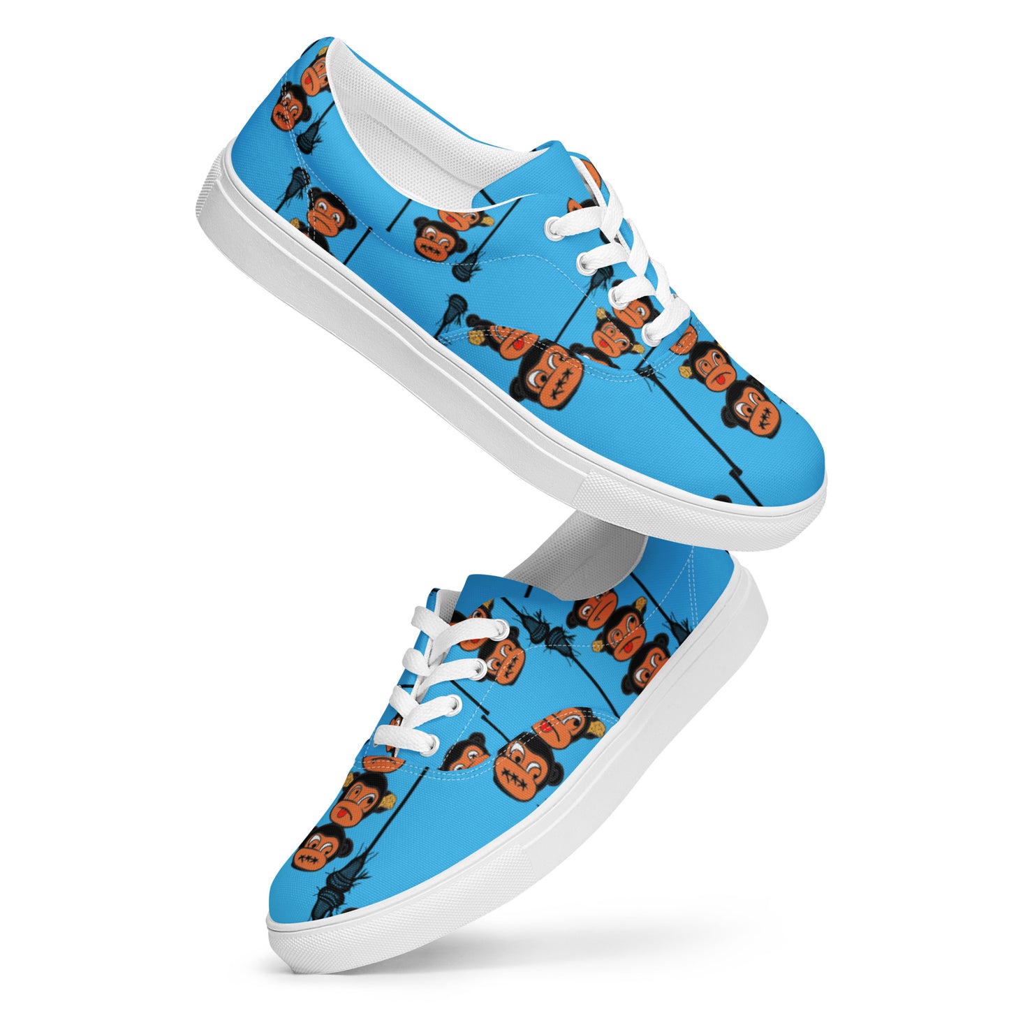 LAXMONKEY DEEP SKY BLUE Men’s lace-up canvas shoes