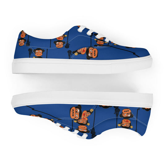 LAXMONKEY Dark Cerulean Men’s lace-up canvas shoes