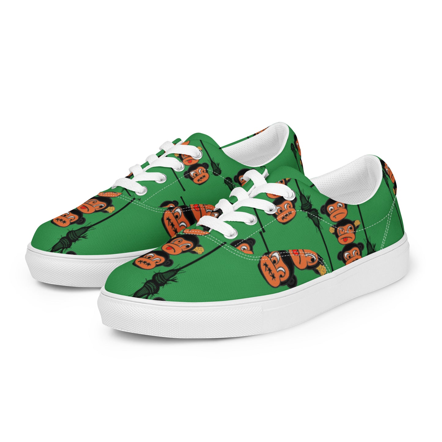 LAXMONKEY SEA GREEN Men’s lace-up canvas shoes