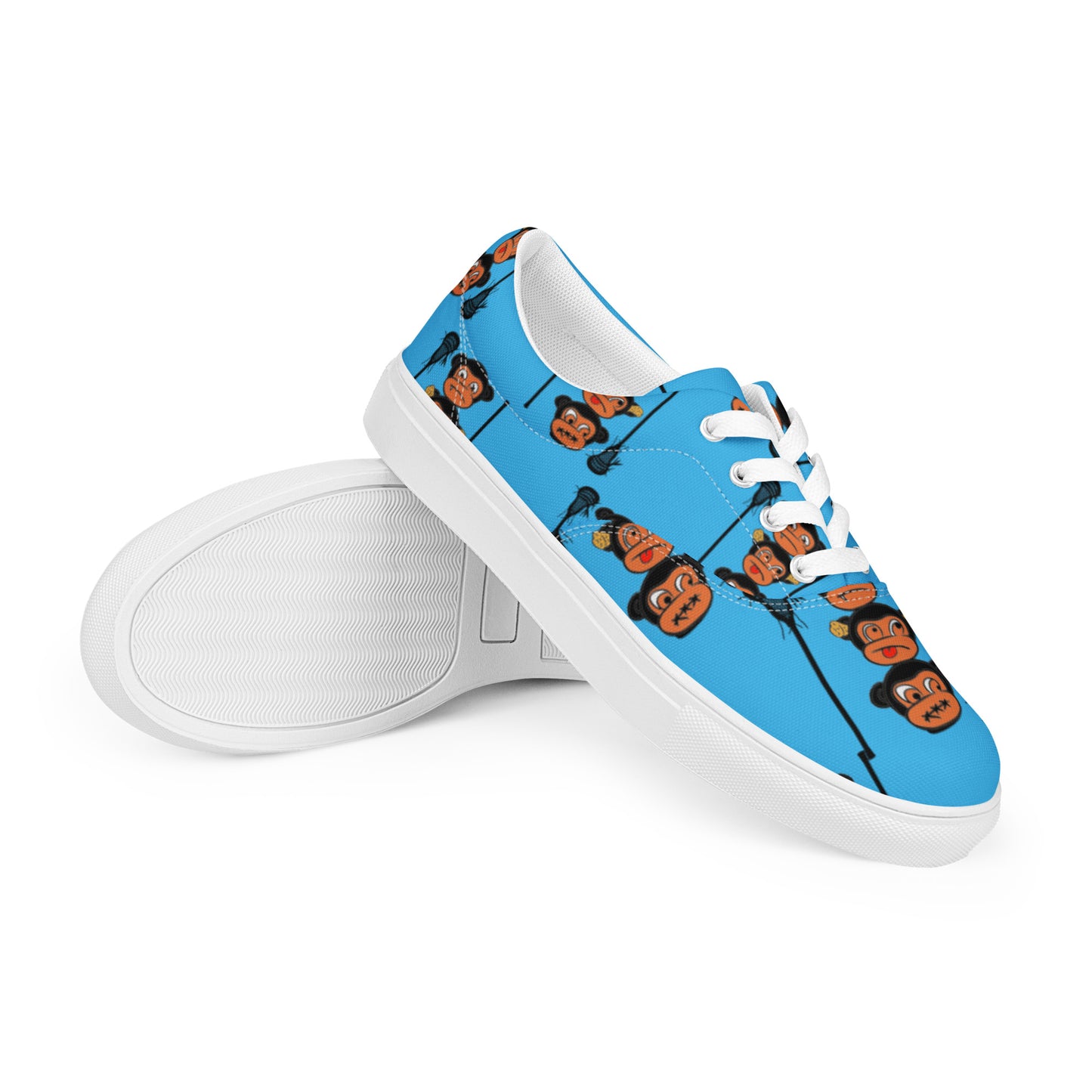 LAXMONKEY DEEP SKY BLUE Men’s lace-up canvas shoes