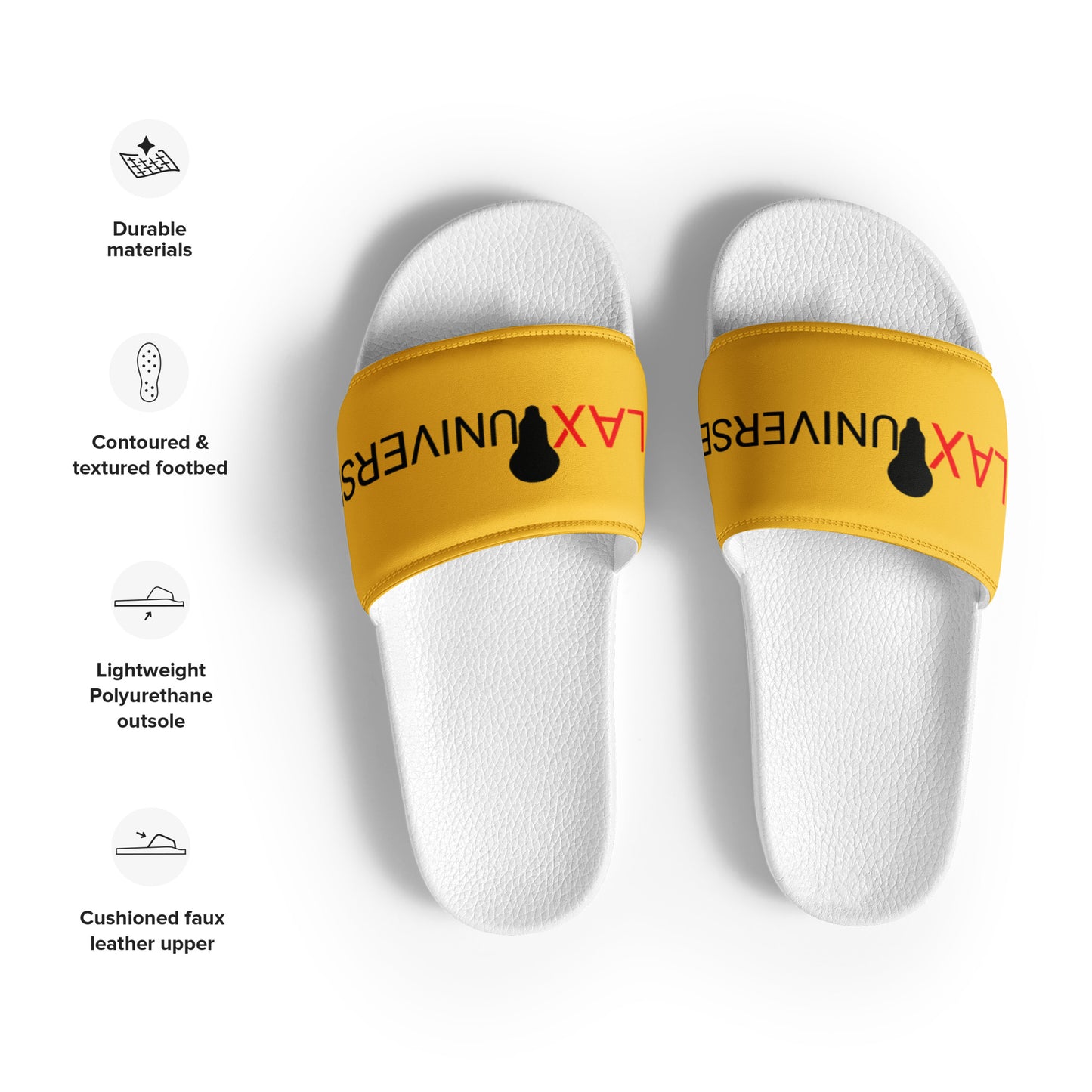 LAXUNIVERSE Yellow Men’s slides